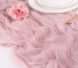 Pink Cheesecloth Table Runner